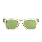 Unisex Square Sunglasses // Green + Clear