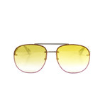 Women's Oval Sunglasses // Gold + Pink