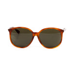 Women's Round Sunglasses // Red + Brown