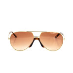 Women's Aviator Shape Sunglasses // Gold