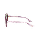 Women's Square Sunglasses // Pink + Green