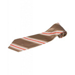 Zilli // 100% Silk Striped Tie V1 // Brown