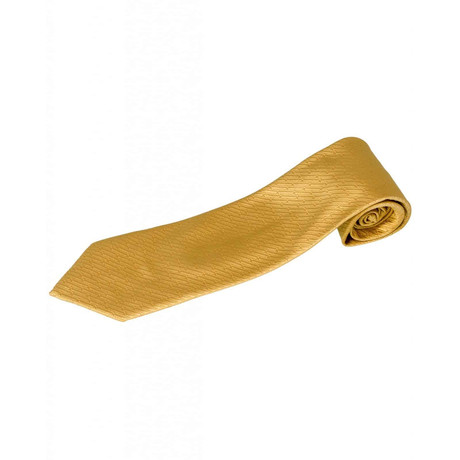 Zilli // 100% Silk Textured Tie // Gold