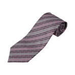 Zilli // 100% Silk Striped Tie // Pink