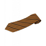 Zilli // 100% Silk Striped Tie V2 // Brown