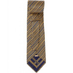 Zilli // 100% Silk Chain Tie // Gray + Gold