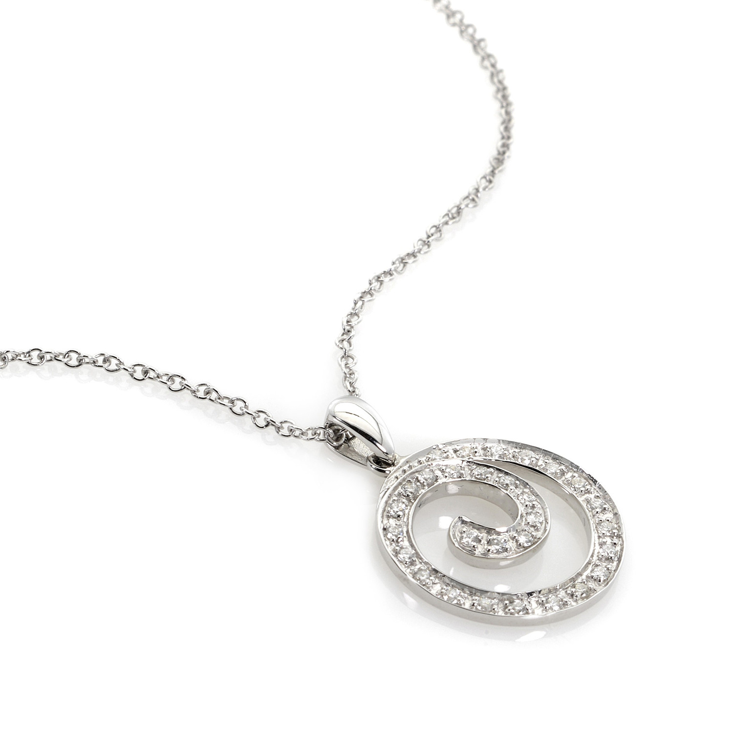 Piero Milano 18k White Gold Diamond Necklace VI - Women's Artisan ...