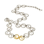 Gurhan Sterling Silver + 24k Yellow Gold Vortex Necklace