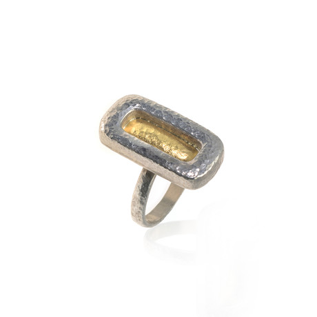 Gurhan Sterling Silver + 24k Yellow Gold Ring // Ring Size: 6