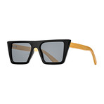 Blasey Polarized Sunglasses (Black Onyx + Bamboo + Smoke)