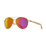 Amador Polarized Sunglasses // Brushed Silver + Smoke