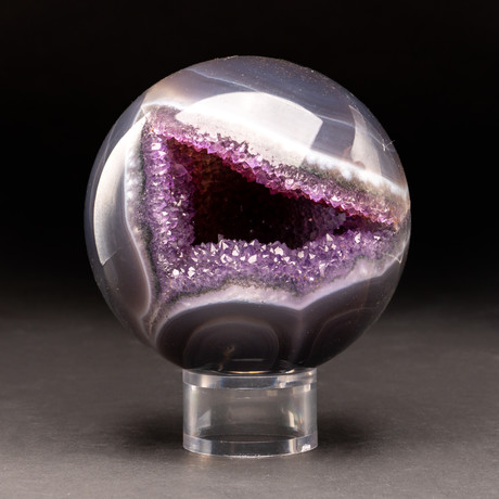 Amethyst Geode Sphere+ Acrylic Display Stand V.3