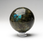 Labradorite Sphere + Acrylic Display Stand