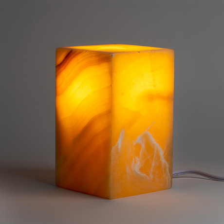 Small // Onyx Desk Lamp // Orange