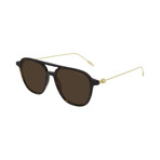 Men's Pilot Frame Sunglasses // Havana Brown