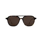Men's Pilot Frame Sunglasses // Havana Brown