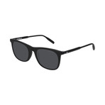 Men's Rectangular Frame Sunglasses // Black