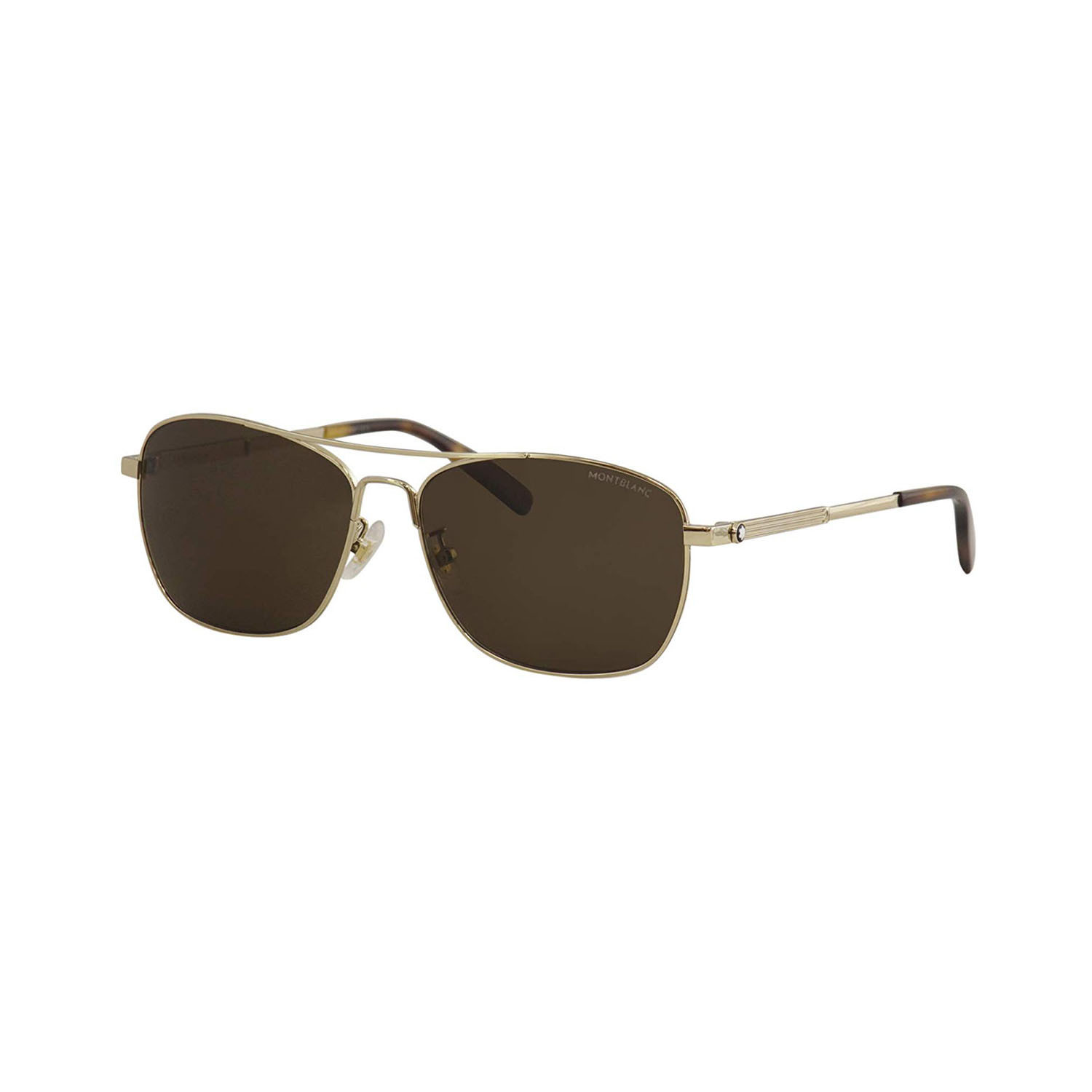 Men's Rectangular Aviator Sunglasses // Gold - Montblanc - Touch of Modern