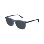 Men's Rectangular Frame Sunglasses // Blue