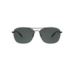 Men's Rectangular Aviator Sunglasses // Black II