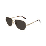 Men's Pilot Aviator Sunglasses // Gold