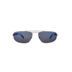 Men's Narrow Rectangular Sunglasses // Silver