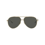 Men's Metal Pilot Sunglasses // Gold
