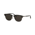 Men's Circular Frame Sunglasses // Black II