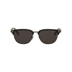 Men's Circular Frame Sunglasses // Black II