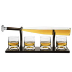 Baseball Set // Decanter + 4 glasses