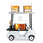 Golf Car Set // Decanter + 2 glasses