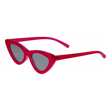Women's Adam Selman Cat Eye Mirror Sunglasses // Red