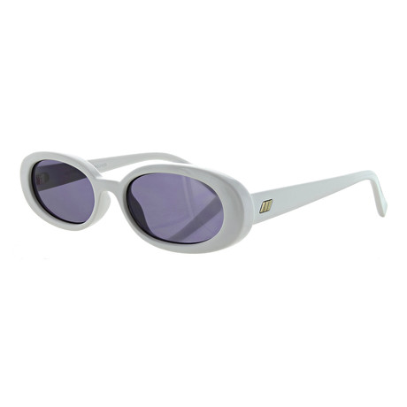 Women's Oval Optic Sunglasses // Optic White