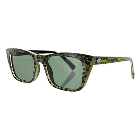 Women's Square Sunglasses // Sunshine Leopard