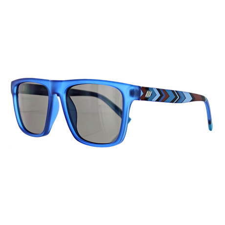 Men's Square Sunglasses // Matte Crystal Blue