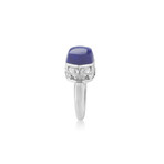 Magerit Babylon Caramelo 18k White Gold Diamond + Lapis Lazuli Ring // Ring Size: 7