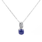 Magerit Babylon Caramelo 18k White Gold Diamond + Lapis Lazuli Necklace