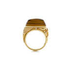 Magerit Babylon Caramelo 18k Yellow Gold Diamond + Smoky Quartz Ring // Ring Size: 7