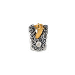Magerit Leyenda Ciclon 18k Yellow Gold + Sterling Silver + Black Rhodium Ring (Ring Size: 6.75)
