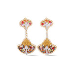 Magerit Fuente Big Versalles 18k Yellow Gold Multi-Stone Earrings
