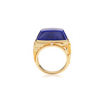 Magerit Babylon 18k Yellow Gold Diamond + Lapis Lazuli Ring // Ring Size: 7