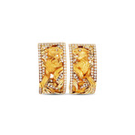 Magerit Puma 18k Yellow Gold Diamond Earrings