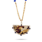 Magerit Babylon Wall 18k Yellow Gold Multi-Stone Necklace