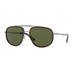 Men's Metal Aviator Sunglasses // Gunmetal + Havana + Green