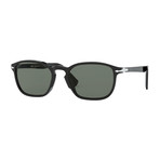 Men's Classic Polarized Rectangle Sunglasses V2 // Black + Green