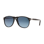 Men's Classic Sunglasses // Black + Blue Gradient