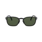 Classic Polarized Rectangle Sunglasses V1 // Black + Green