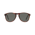 Persol // Men's Classic Polarized 649 Sunglasses // Havana + Green Polarized (Size 52-18-145)