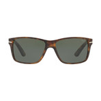 Large Square Sunglasses // Havana + Green