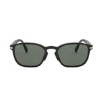 Men's Classic Polarized Rectangle Sunglasses V2 // Black + Green